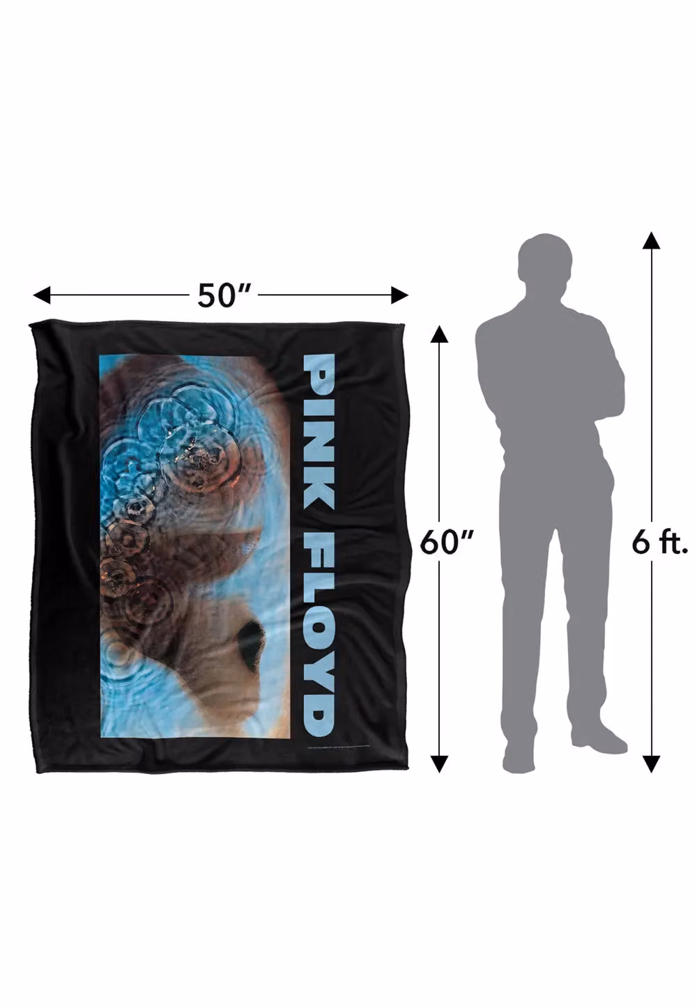 LOGOVISION Pink Floyd Meddle Super Soft Fleece Throw Blanket, Multicolour, W/D: 152 x 127 cm – 8