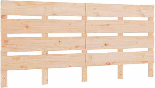 Berkfield Home Rustic Solid Wood Pine Headboard, Brown, W/D/H: 160 x 3 x 80 cm