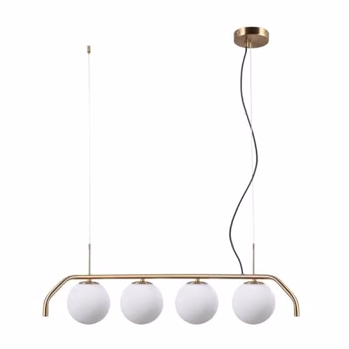 Italux Carimi PND-3300-4-HBR White Glass Sphere Pendant Light with 4 x G9 Bulbs