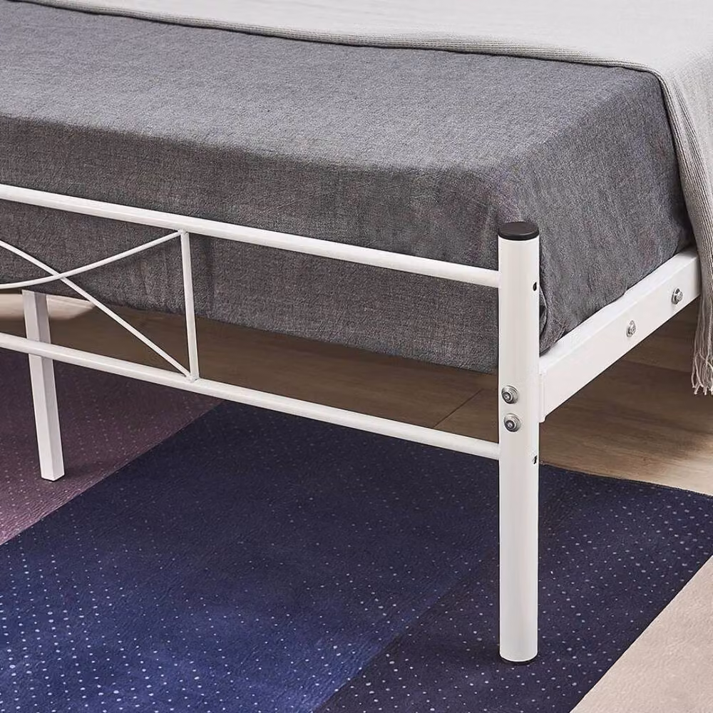 EONLION Double Metal Bed Frame, White, W/D/H: 140 x 200 cm – 3