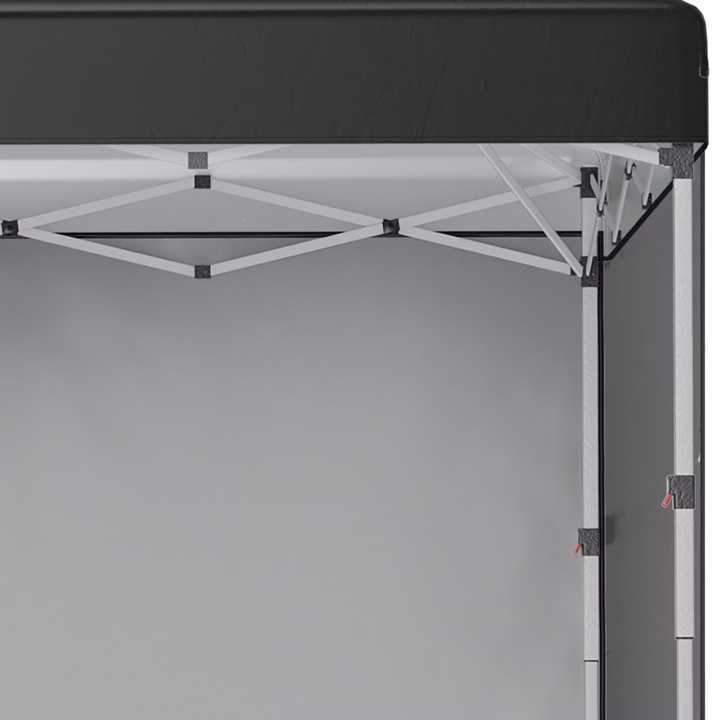 Outsunny Black Metal Frame Pop Up Event Shelter Gazebo with 2 Sidewalls, Weight Bags and Wheeled Bag, W: 300 cm, D: 300 cm, H: 285 cm – 9