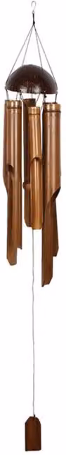 KDMK Brown Geometric Hanging Wood Decor W/D/H: 120 x 14 x 14 cm