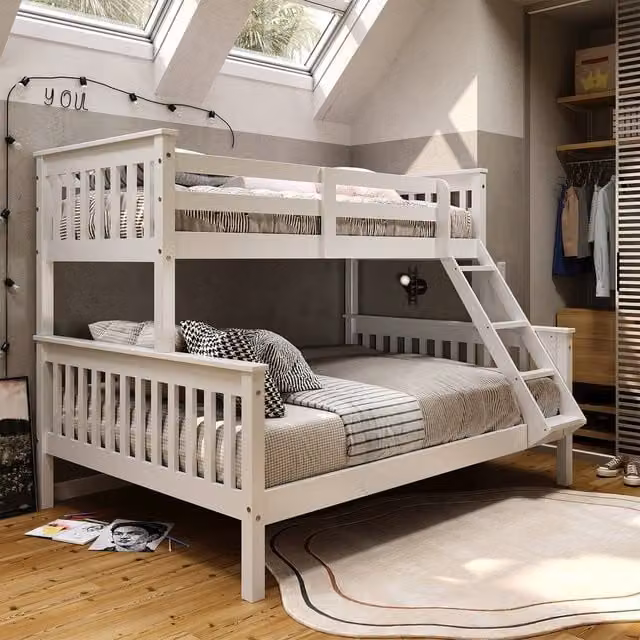 Seconique Neptune Double Triple Sleeper Bed in White
