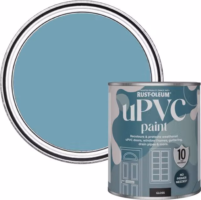 Rust-Oleum Gloss Finish UPVC Paint in Blue, 0.75 l