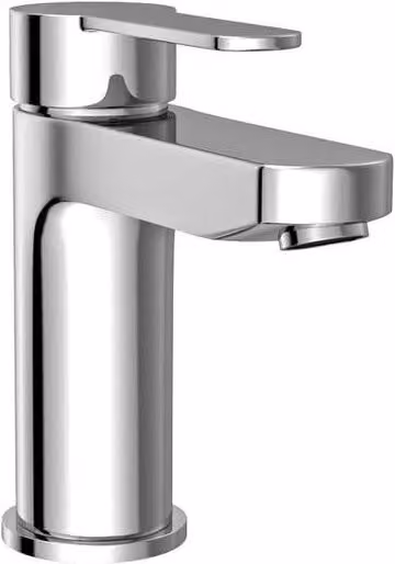 VOGREX Home Modern Round Chrome Single Lever Basin Mixer Tap in Silver, H 15.9 x W 12.65 x D 12.8 cm