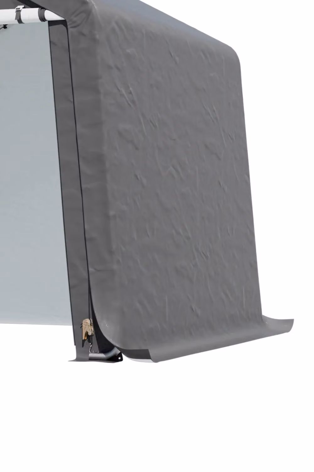 Living and Home Grey Galvanised Steel Gable Storage Shed W/D/H: 121.92 x 120.0 x 163.0 cm – 3
