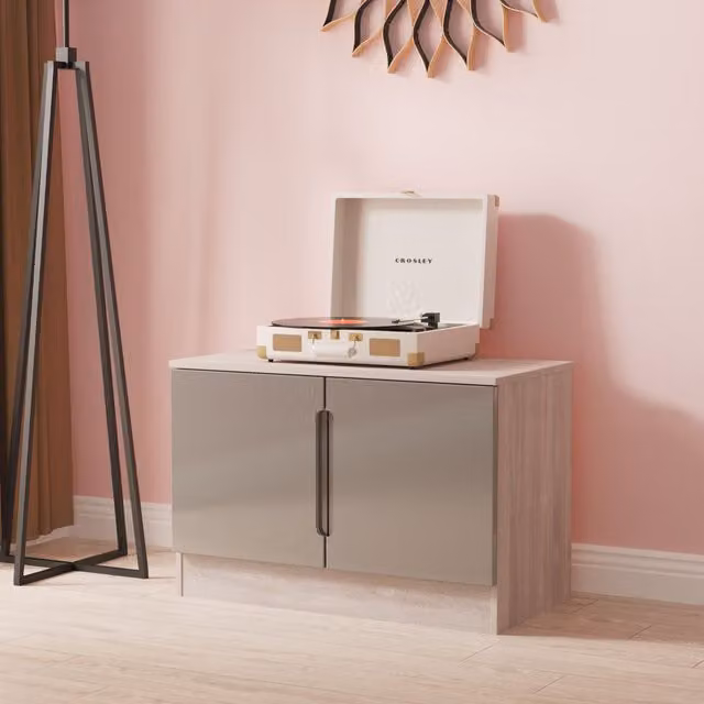 Ready Assembled 2 U Lucca Compact 2 Door TV and Media Unit in Grey