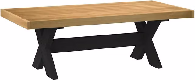 Berkfield Home NOAIN Coffee Table in Brown Solid Pine with X-Shaped Legs, W: 120 cm, D: 60 cm, H: 40 cm