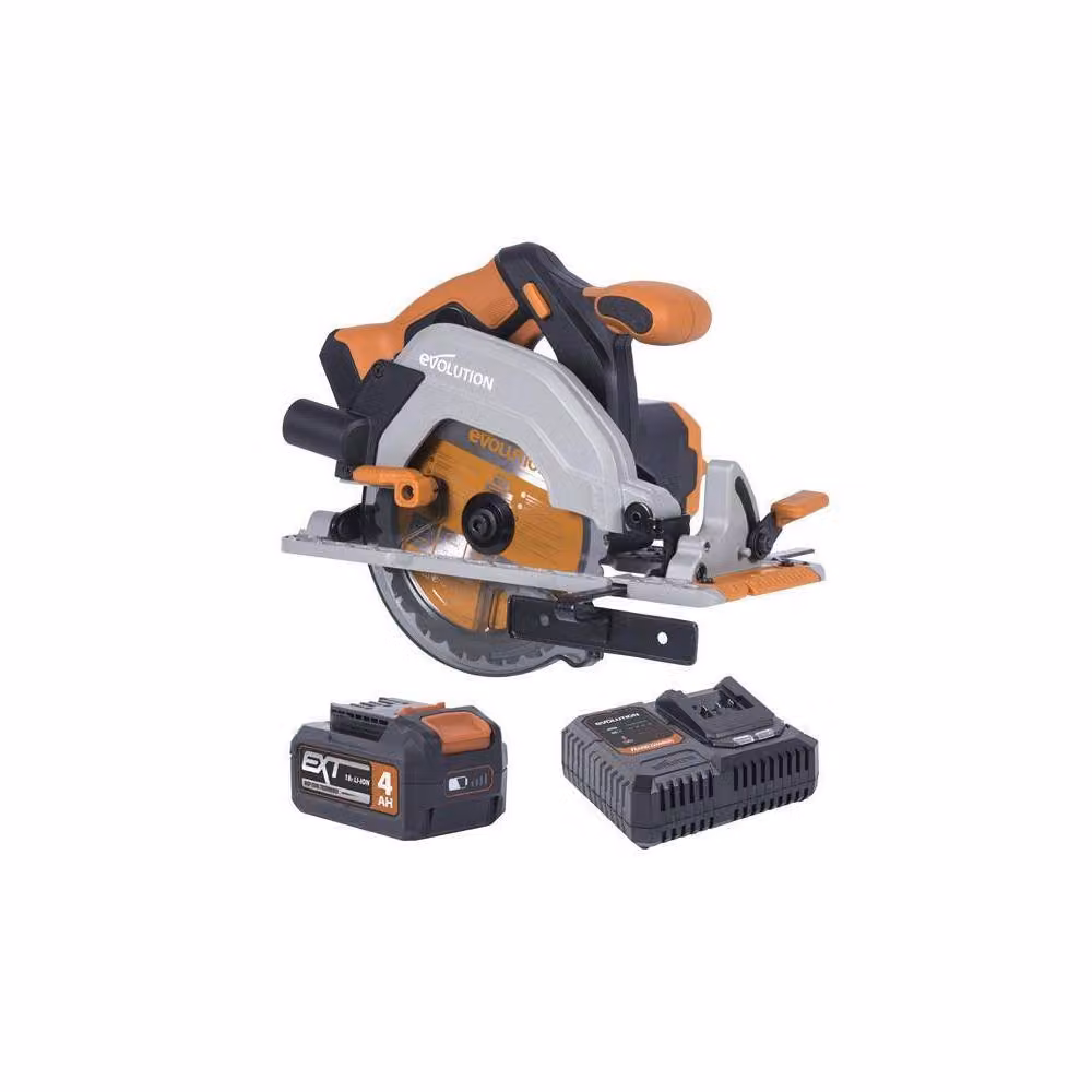 Evolution R165CCS-Li EXT 18V Circular Saw with 1 x 4.0Ah Li-ion Battery in Orange – 2