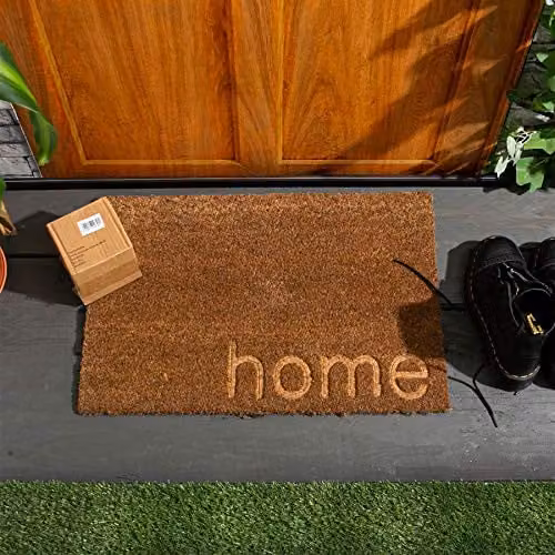 Nicola Spring Coir Door Mat Set, Pack of 2, Brown, W/D: 60 x 40 cm