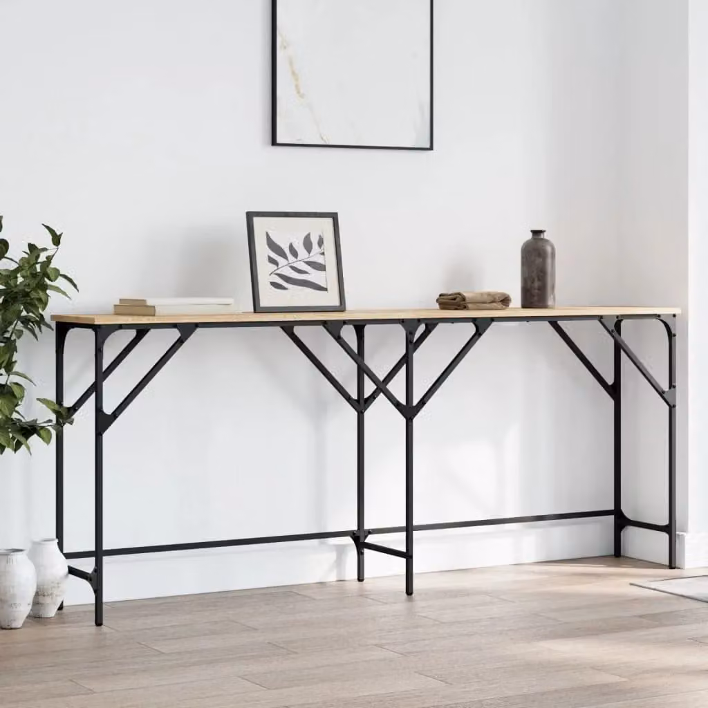 Berkfield Home Sonoma Oak Console Table in Brown, W: 180 cm, D: 29 cm, H: 75 cm – 2