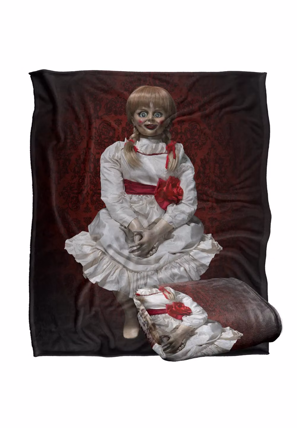 Annabelle 3 Super Soft Silky Touch Throw Blanket, White, W: 152 cm, D: 127 cm – 2