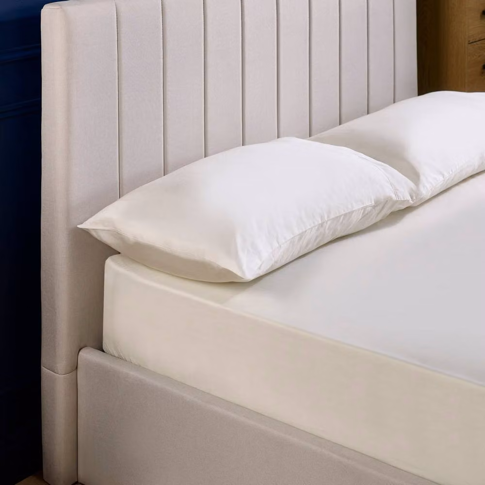 Cheshire Hazel Oatmeal Upholstered Ottoman Storage Bed Frame, Beige, W: 150 cm, D: 200 cm – 4