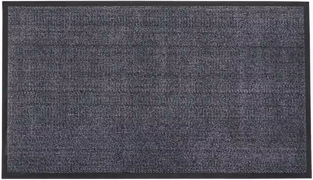 JVL Heavy Duty Anti-slip and Dirt-repellent Barrier Door Mat, Blue and Black, W: 80 cm, L: 120 cm