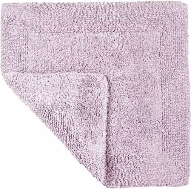 Allure Bath Fashions Reversible Heavyweight Cotton Square Shower Mat, Purple, W/D/H: 55 x 55 x 0.5 cm – 1