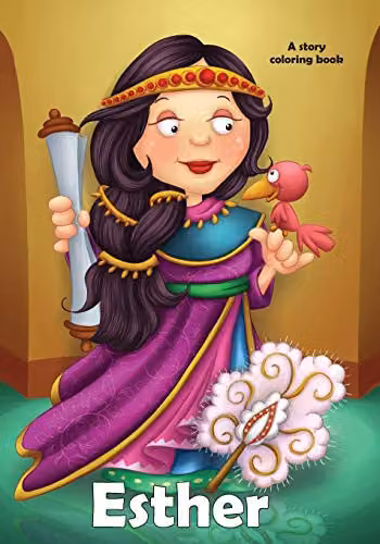 iCharacter Limited Esther Story Colouring Book for Children, Multicolour – 1