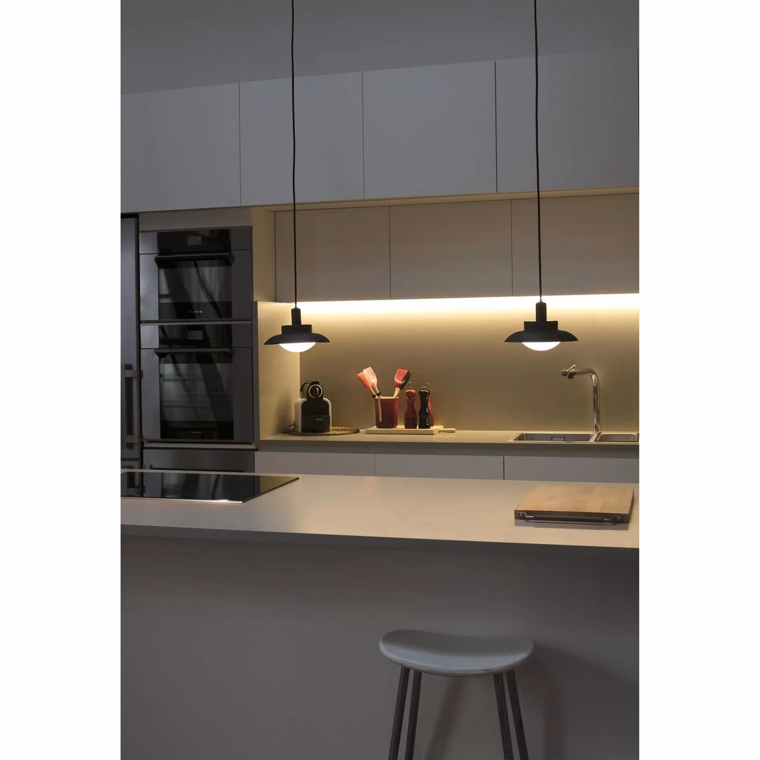 Netlighting Side Pendant Lamp in Black and Copper with G9 LED Bulb, Diameter: 20 cm – 3