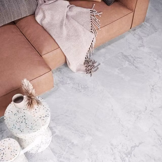 Livingandhome Rustic Stone Look Self Adhesive Flooring in Grey