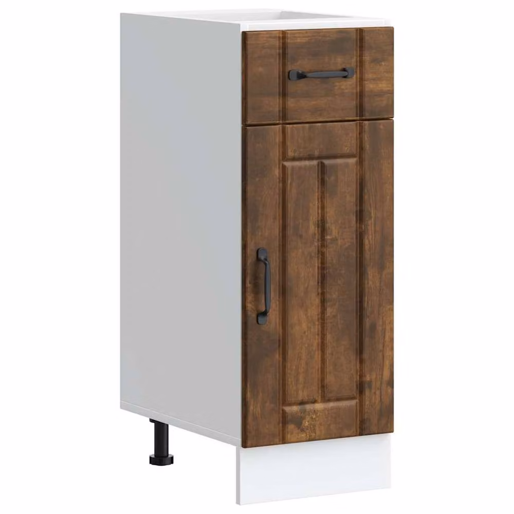 Berkfield Home Lucca Kitchen Base Cabinet in Smoked Oak Brown, W/D/H: 81.5 x 46.0 x 30.0 cm – 2