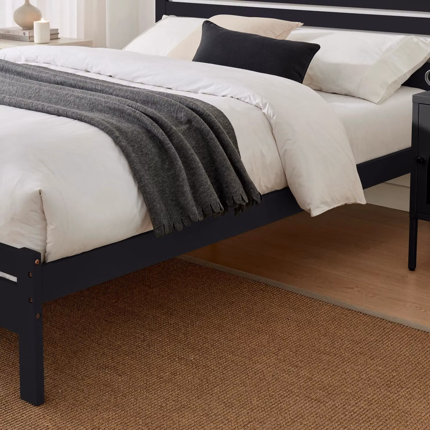 FurnitureboxUK Declan Solid Pine King Size Bed Frame, Grey – 3