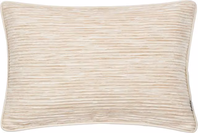 Make it a Home Striped Rectangular Cushion in Beige and Pink with Cotton and Polyester Fill