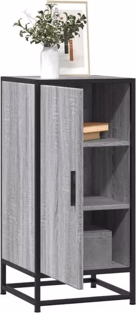 Berkfield Home Grey Sonoma Sideboard in Engineered Wood and Metal, W/D/H: 35.5 x 35.5 x 76 cm – 1
