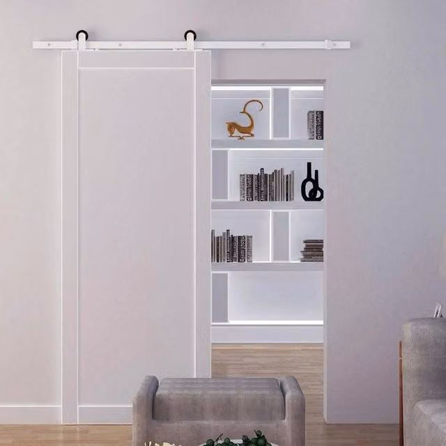 EONLION White Sliding Barn Wood Door Hardware Kit W: 100 cm, H: 40 cm – 1