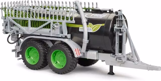 Bruder Fliegl Barrel Trailer Jumbo Line Plus Detailed Vehicle and Playset Model, Green