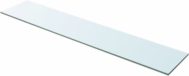 Berkfield Home Clear Glass Wall Mounted Shelf Panel, W: 100 cm, D: 20 cm