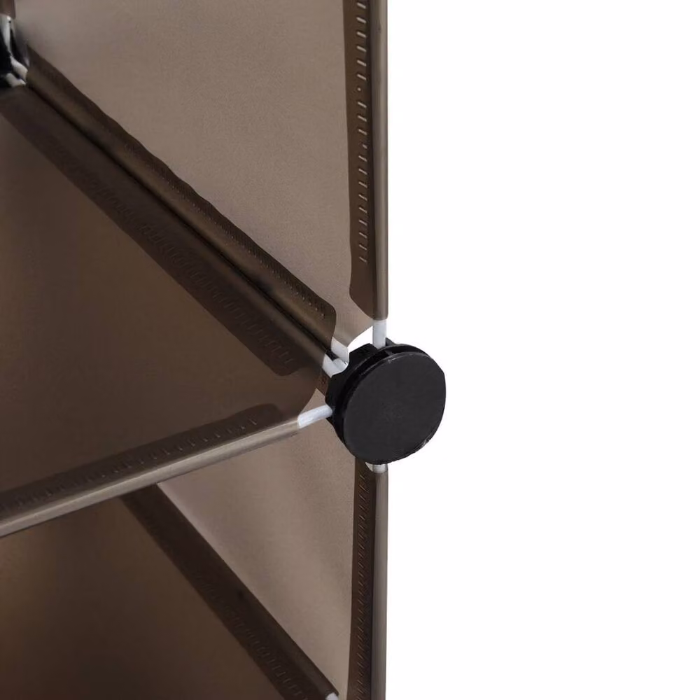 VOGREX 9 Tier Dustproof Shoe Cabinet with Doors in Grey – 3