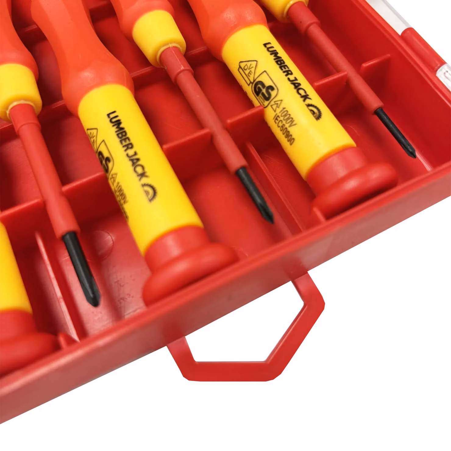 Lumberjack 6-Piece VDE Certified Insulated Precision Screwdriver Set in Red – 5
