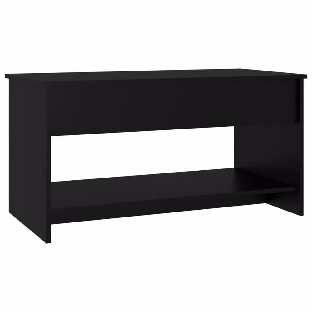 Berkfield Home Modern Black Rectangular Coffee Table with Lift Mechanism, W: 102 cm, D: 50 cm, H: 52.5 cm – 3