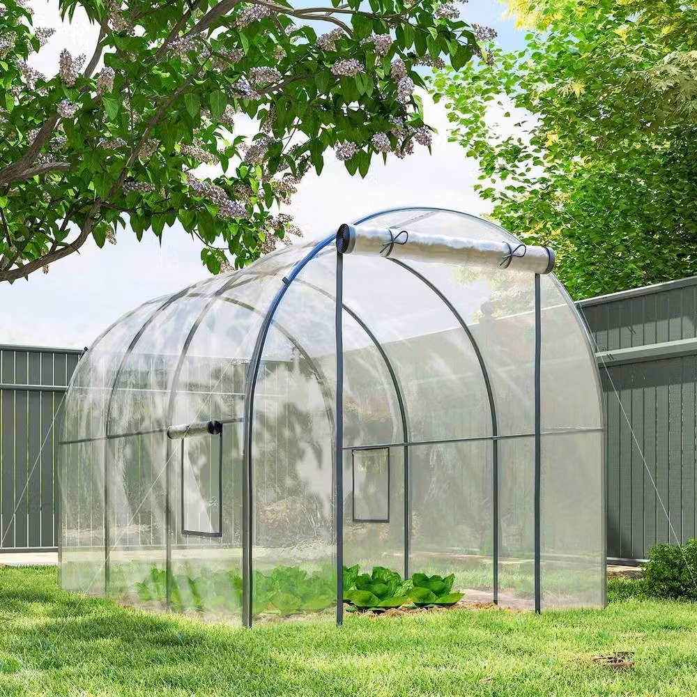 FLAVORA Greenhouse with Transparent Cover and Roller Window, 0.6m2 – 2