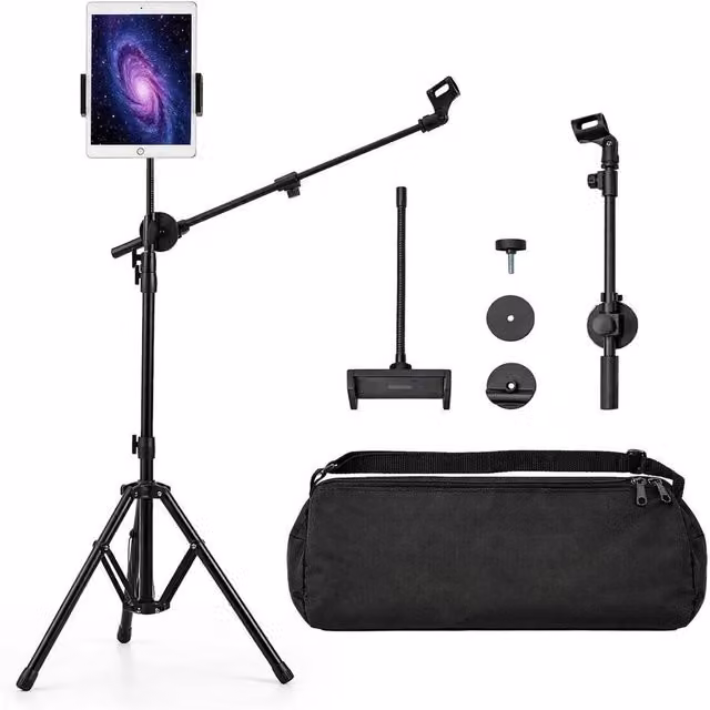SPETLEK Adjustable Tripod Microphone Stand in Black – 1