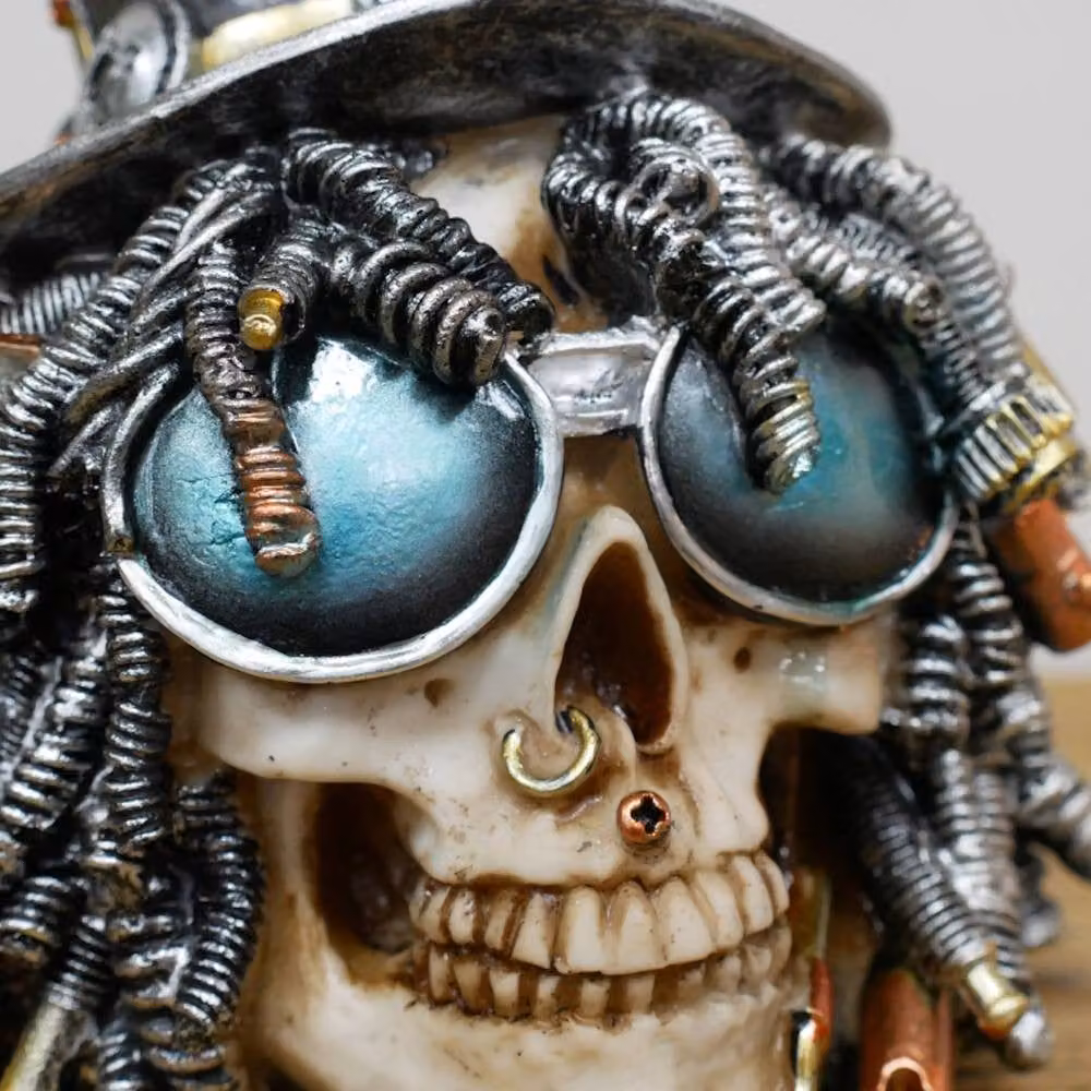 Gifts Direct 2 U Multicolour Steampunk Mechanical Skull Industrial Tabletop Ornament – 3