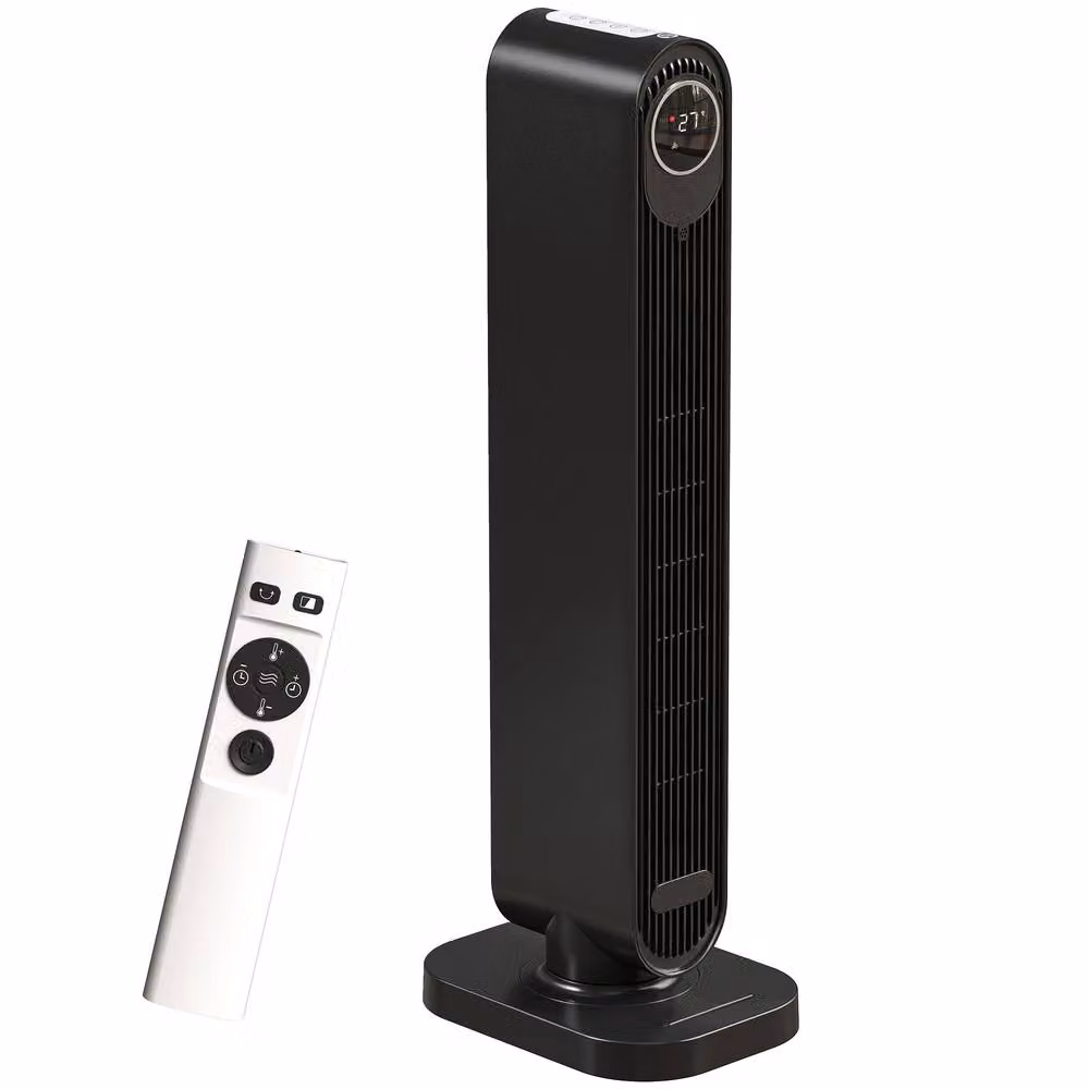HOMCOM 2000W Ceramic Electric Fan Space Heater in Black – 2