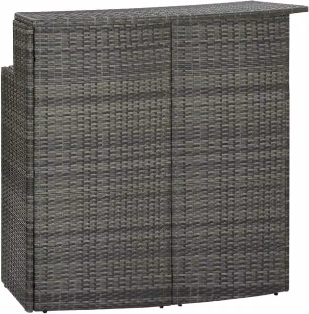 Berkfield Home Grey Poly Rattan Garden Bar Table W/D/H: 120 x 55 x 110 cm – 1