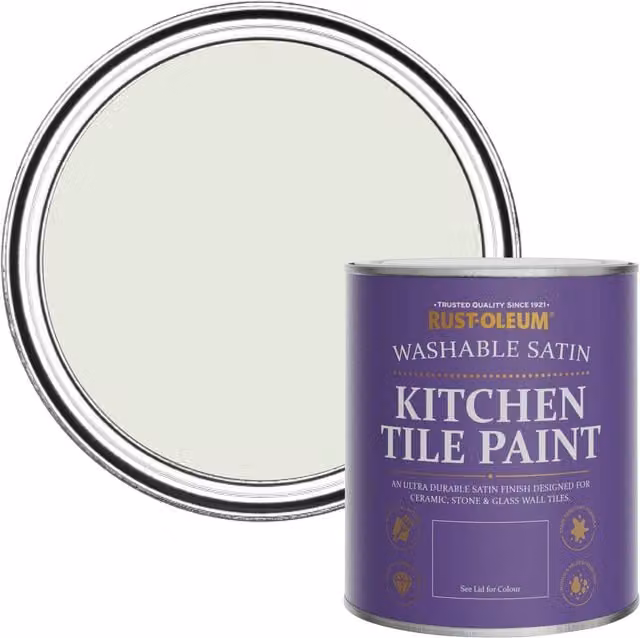 Rust-Oleum Water-Based Kitchen Tile Paint in Satin Finish, Green, 0.75 l – 1