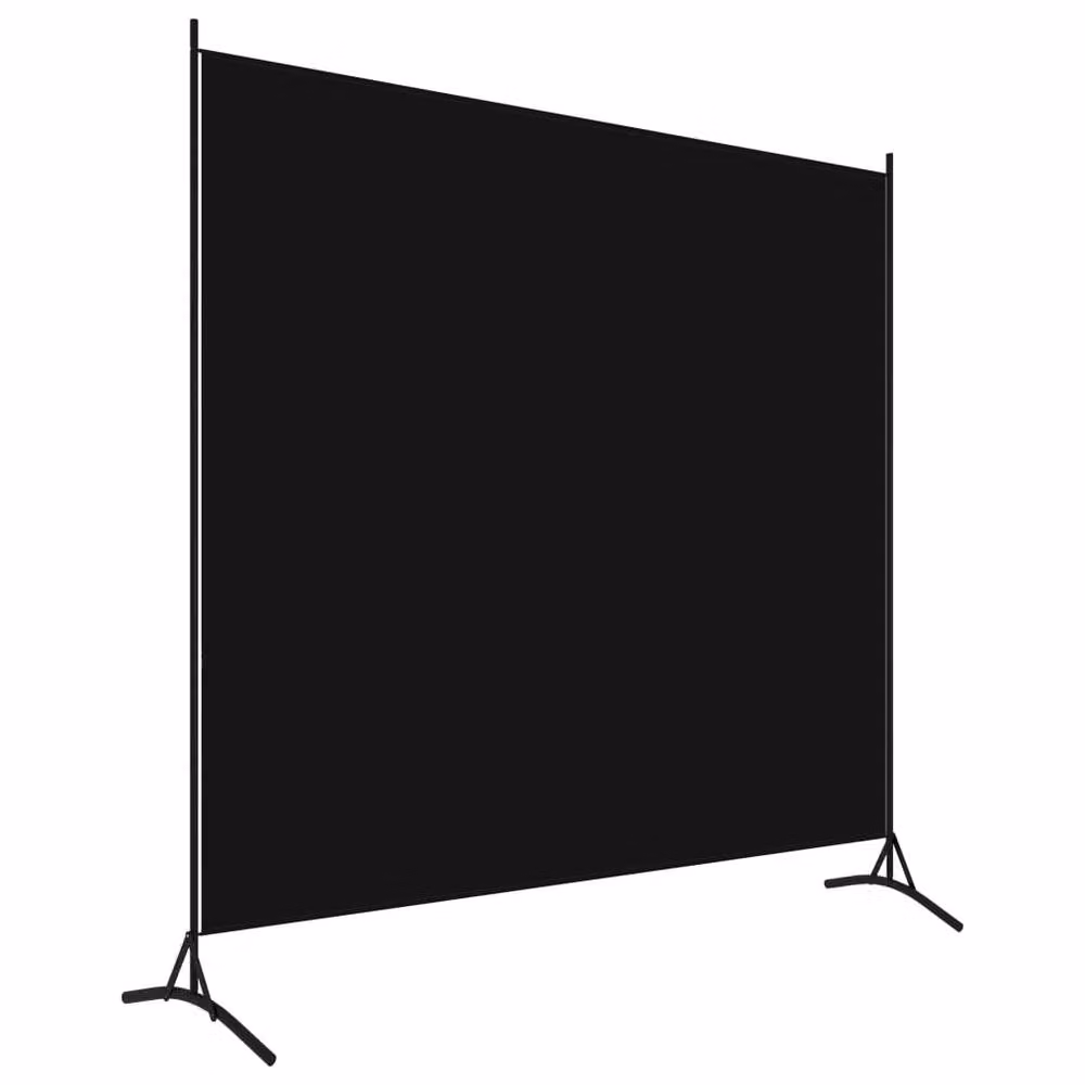 Berkfield Home Durable 1-Panel Room Divider in Black, H 175 cm x W 180 cm – 3