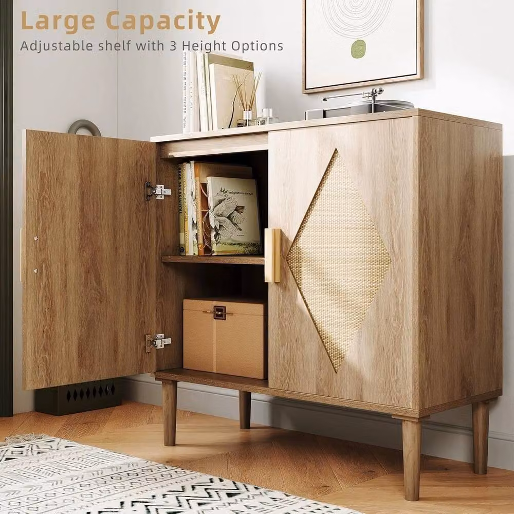 Havendro Rattan Buffet Cabinet in Sand/Beige – 2