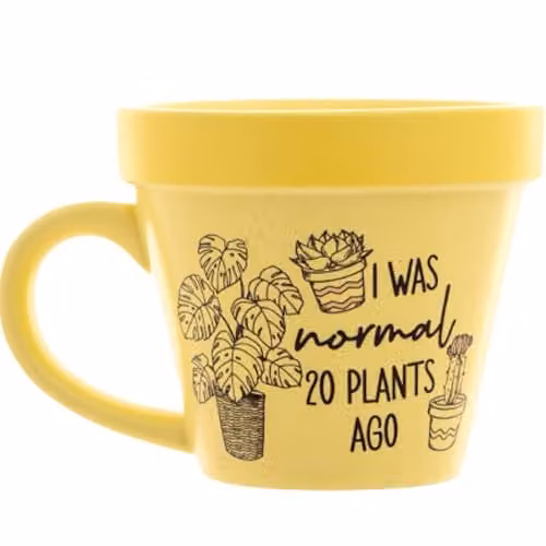 Boxer Gifts 20 Plants Ago Plant-a-Holic Ceramic Mug in Yellow and Multicolour – 1