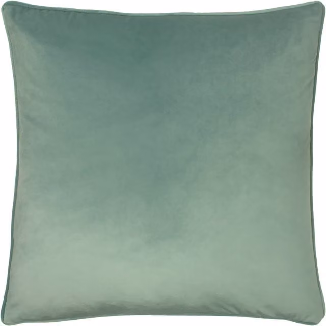 Terrys Plain Velvet Square Cushion, Blue/Green, W/D/H: 55 x 55 x 55 cm