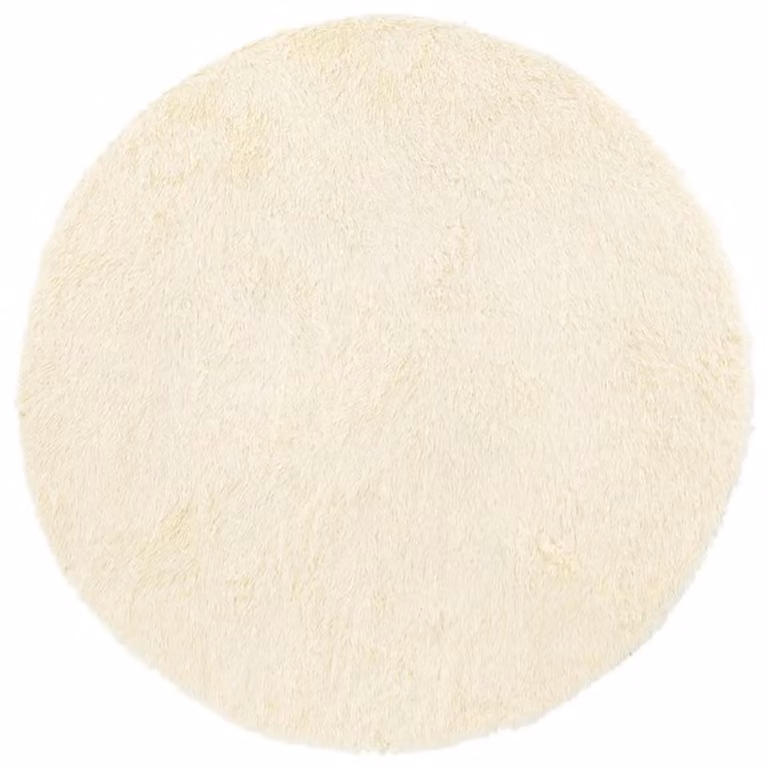 Berkfield Home NAVARRA Shaggy High Pile Rug, Cream, 100 x 100 cm, Polyester