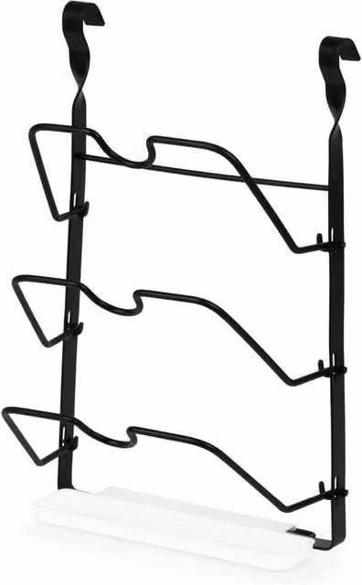 Hinsinc Black Wall Mounted Metal Saucepan Lid Rack, Width: 50 cm – 1
