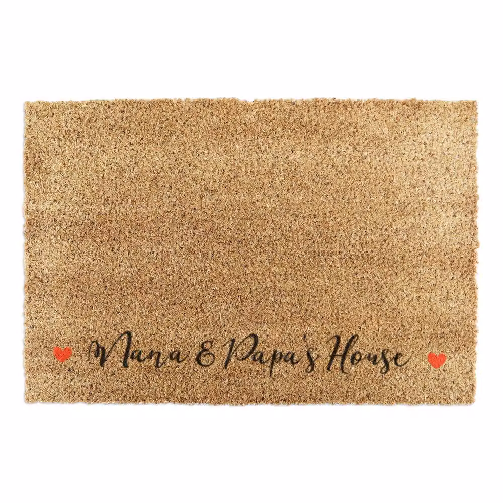 Artsy Mats Nana & Papas House Doormat, Brown, W: 90 cm, D: 60 cm – 2