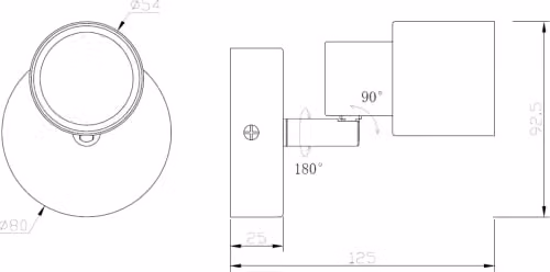 Netlighting Knightsbridge Single GU10 Spotlight in Matt Black, Adjustable and Dimmable LED Downlight