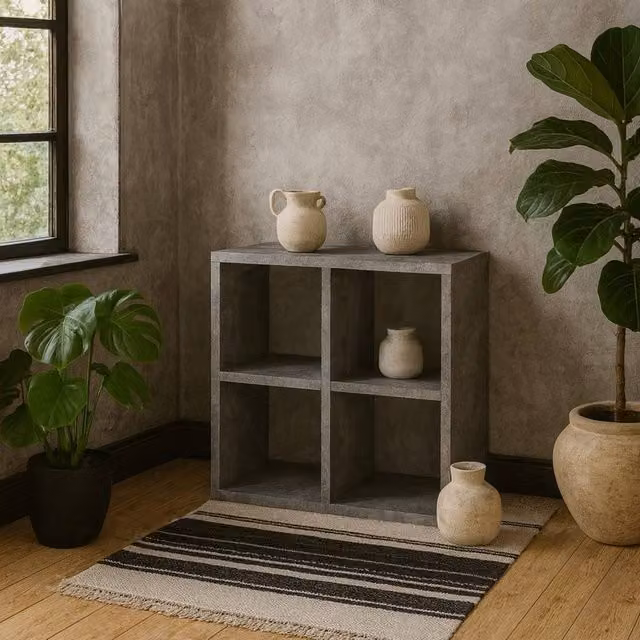Wyld Haus Driftstone 4 Cube Grey Wood Storage Unit W/D/H: 72.8 x 32.9 x 32.9 cm – 1
