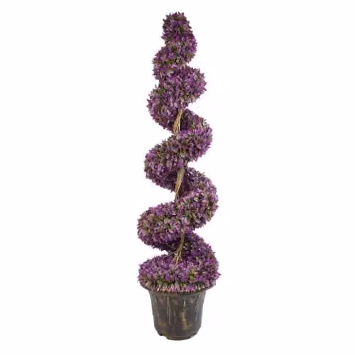 Leaf 120cm Purple Large Artificial Spiral Tree with Decorative Planter – 1