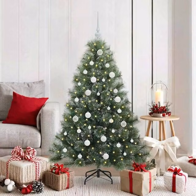 Berkfield Home Artificial Green Christmas Tree with 150 LEDs, Height: 150 cm