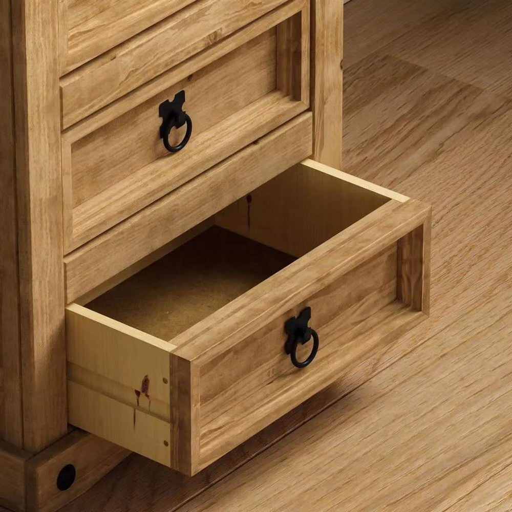 PAWNORA Corona 3 Drawer Bedside Chest Cabinet in Brown – 3